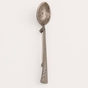 Vintage Sterling Silver Spoon Brooch Pin